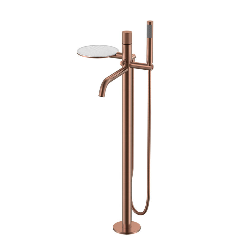 Смеситель для ванны BOHEME Stick 129-CB.4 напольный Copper Brushed Spirale
