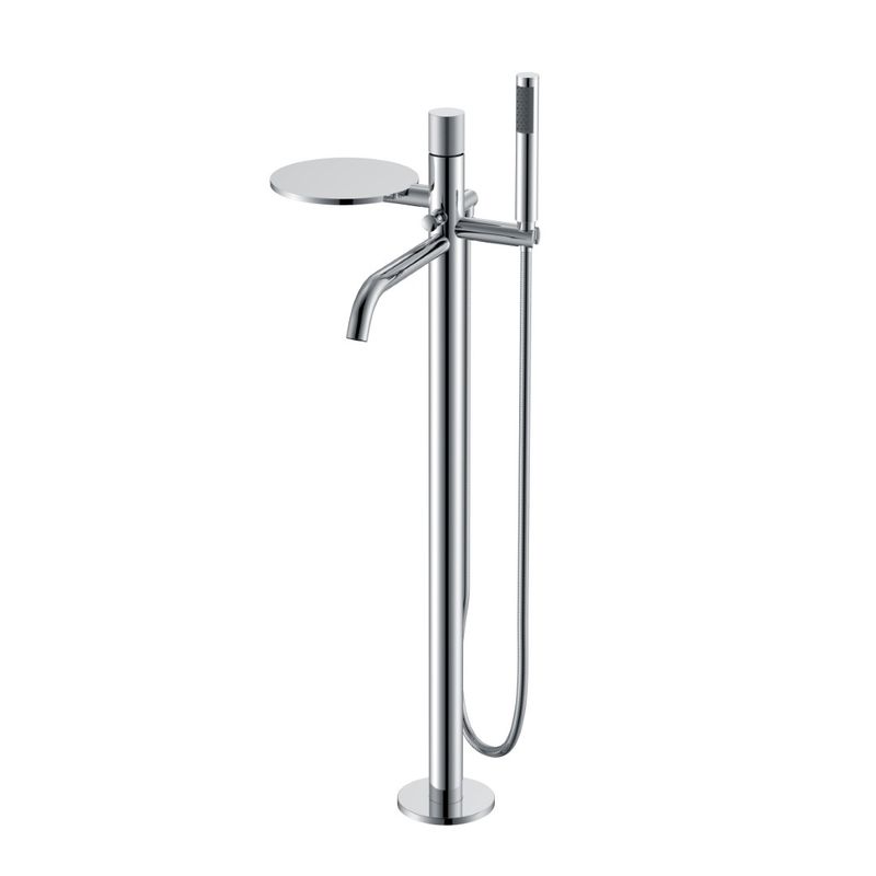 Смеситель для ванны BOHEME Stick 129-CRCR.4 напольный Chrome Spirale