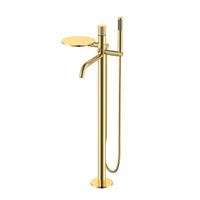 Смеситель для ванны BOHEME Stick 129-GG.4 напольный Gold Spirale — 1