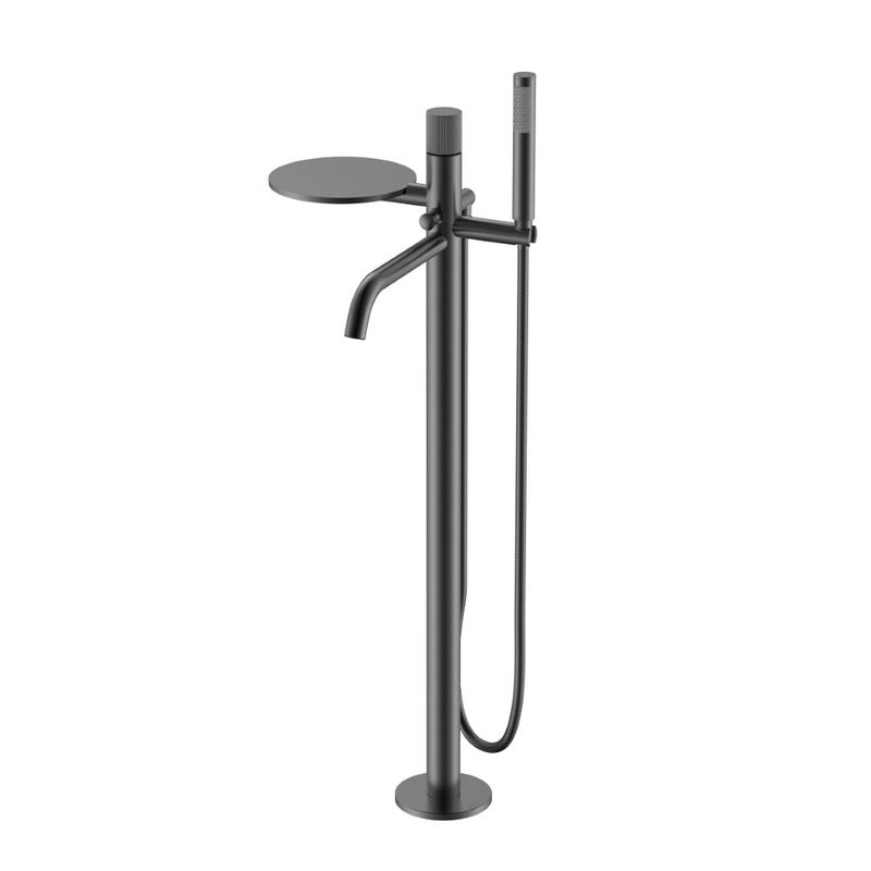Смеситель для ванны BOHEME Stick 129-GM.3 напольный Gun Metal Linea