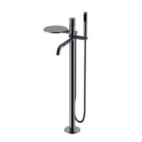Смеситель для ванны BOHEME Stick 129-SGM.4 напольный Shine Gun Metal Spirale — 1