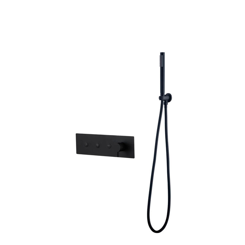 Душевой гарнитур скрытого монтажа BOHEME Fusion 130-SYS-B Black