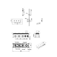 Душевой гарнитур скрытого монтажа BOHEME Fusion 130-SYS-MW Matt White — 2
