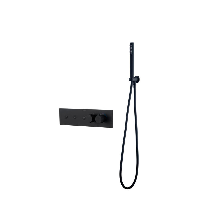 Душевой гарнитур скрытого монтажа BOHEME Fusion Termo 131-SYS-B Black