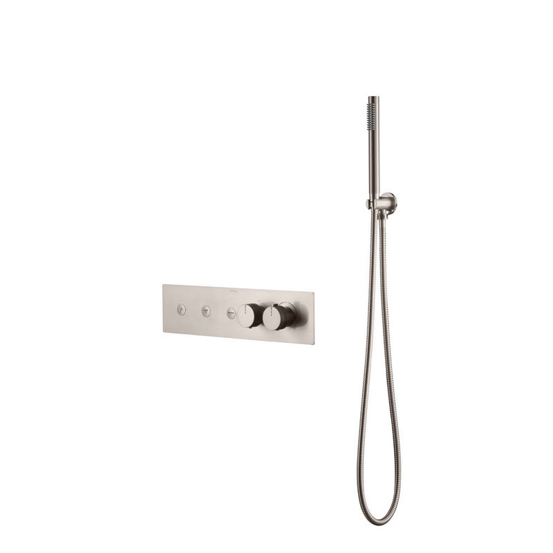 Душевой гарнитур скрытого монтажа BOHEME Fusion Termo 131-SYS-NB Nickel Brush