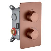 Смеситель скрытого монтажа для душа BOHEME Cell 134-2-BRB с термостатом Brushed Bronze — 1