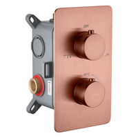 Смеситель скрытого монтажа для душа BOHEME Cell 134-2-CB с термостатом Copper Brushed — 1