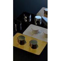 Смеситель скрытого монтажа для душа BOHEME Cell 134-2-G с термостатом Gold — 3
