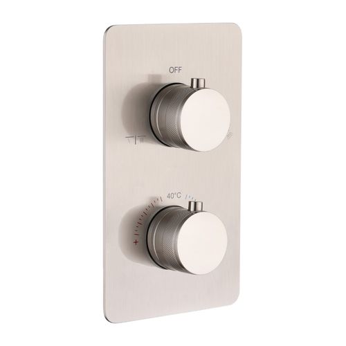 Смеситель скрытого монтажа для душа BOHEME Cell 134-2-NB с термостатом Nickel Brush
