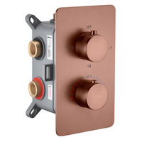 Смеситель скрытого монтажа для душа BOHEME Cell 134-3-BRB с термостатом Brushed Bronze — 1