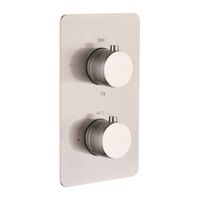 Смеситель скрытого монтажа для душа BOHEME Cell 134-3-NB с термостатом Nickel Brush — 1