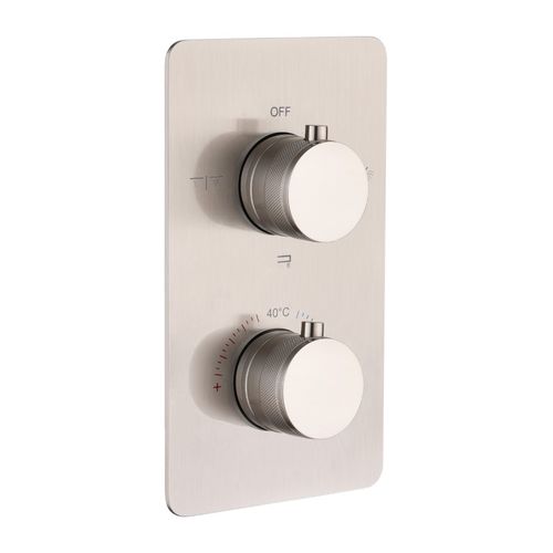 Смеситель скрытого монтажа для душа BOHEME Cell 134-3-NB с термостатом Nickel Brush