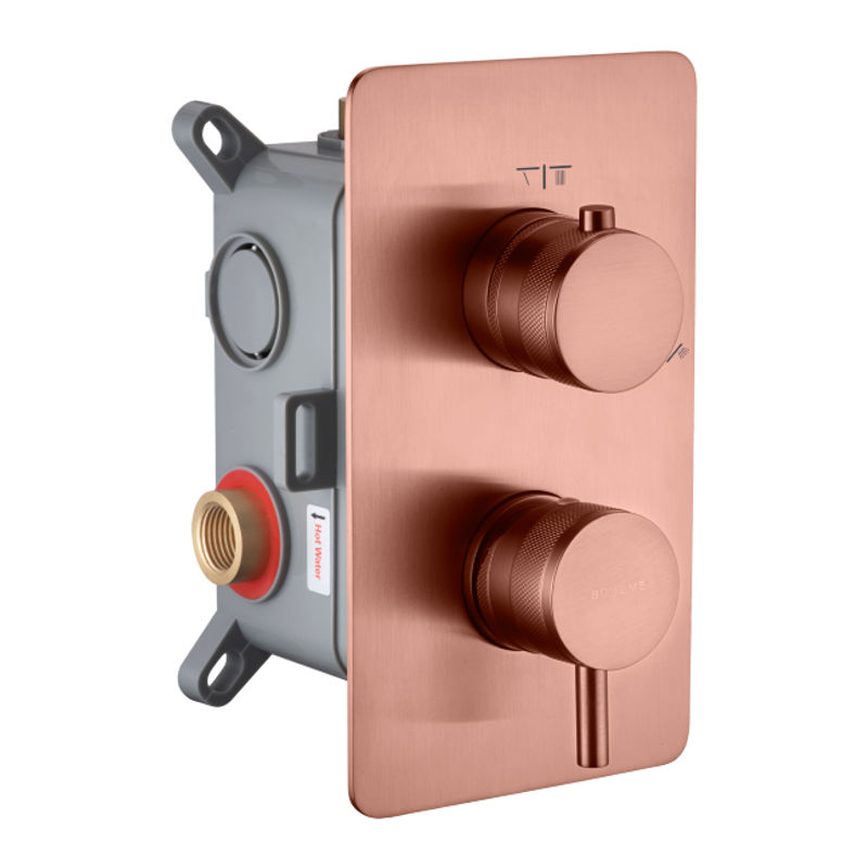 Смеситель скрытого монтажа для душа BOHEME Cell 135-2-CB Copper Brushed