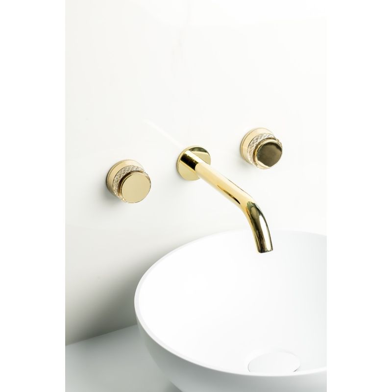 Смеситель скрытого монтажа для раковины BOHEME Aura 152-2-G-A Gold