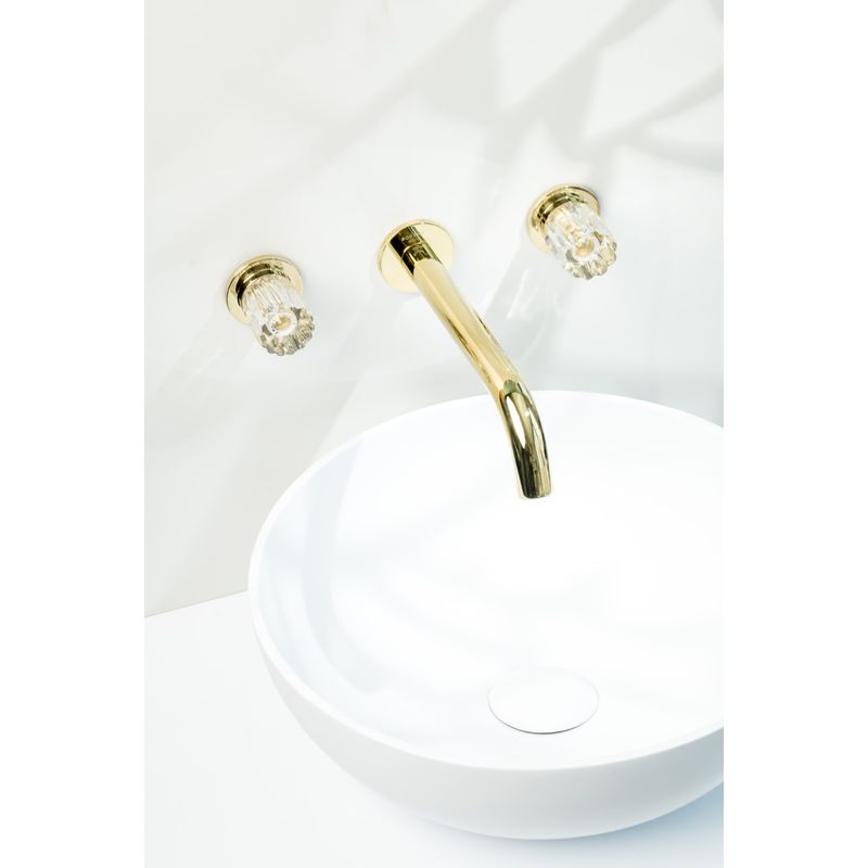 Смеситель скрытого монтажа для раковины BOHEME Elegante 152-2-G-EL Gold