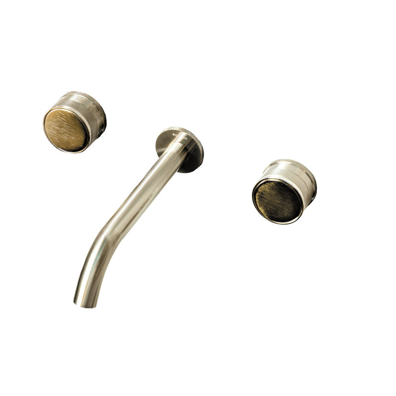 Смеситель скрытого монтажа для раковины BOHEME Prestige 152-2-NB-PR Nickel Brush
