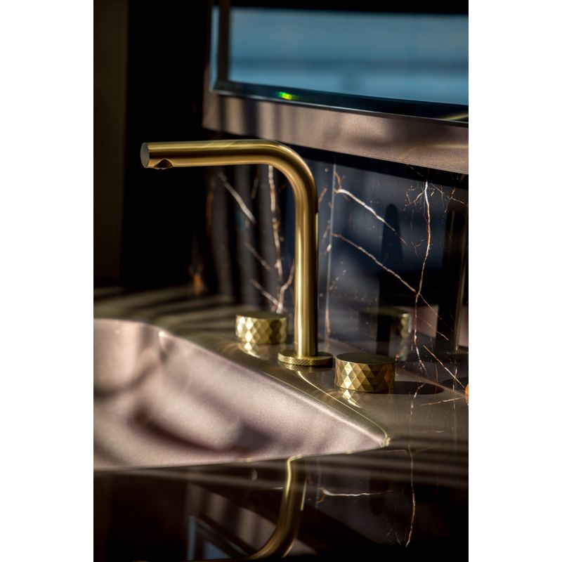 Смеситель скрытого монтажа для раковины BOHEME Stick Diamond 152-MG.1 Matt Gold