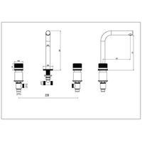 Смеситель скрытого монтажа для раковины BOHEME Stick Linea 152-NB.3 Nickel Brush — 2