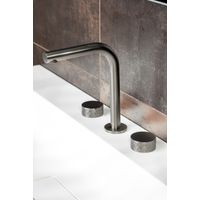 Смеситель скрытого монтажа для раковины BOHEME Stick Diamond 152-SGM.1 Shine Gun Metal — 3