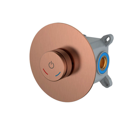 Смеситель скрытого монтажа для душа BOHEME Tech 154-4-CB автоматический Copper Brushed