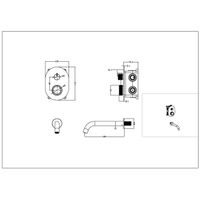 Душевой гарнитур скрытого монтажа BOHEME Tech 154-CB без лейки Copper Brushed — 2