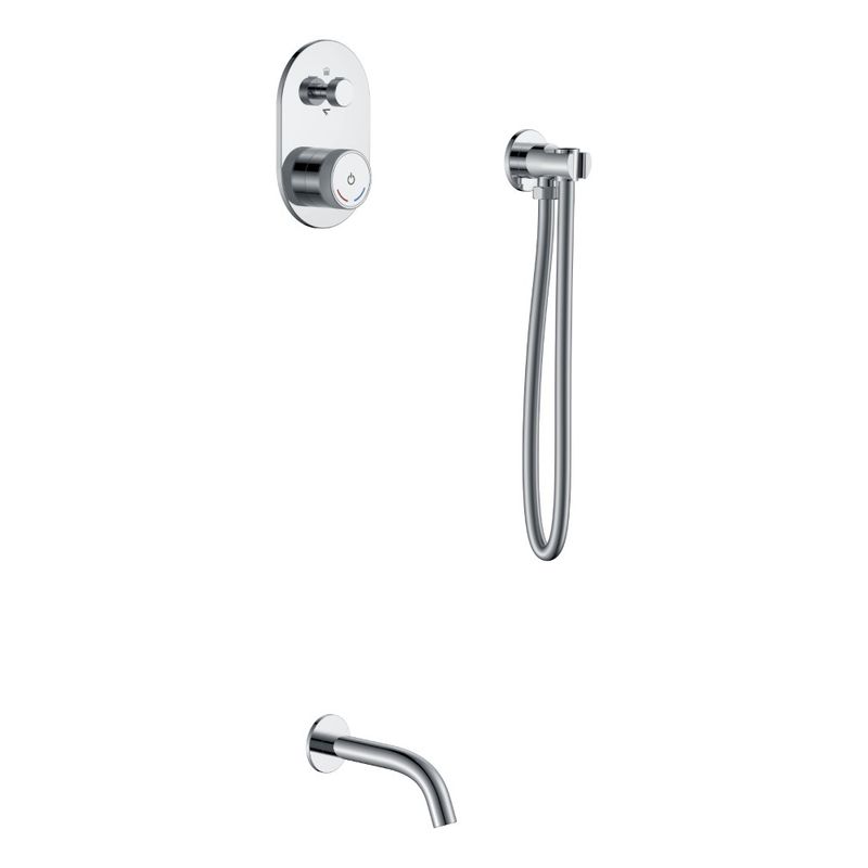 Душевой гарнитур скрытого монтажа BOHEME Tech 154-CR без лейки Chrome