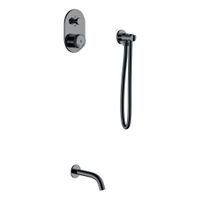 Душевой гарнитур скрытого монтажа BOHEME Tech 154-SGM без лейки Shine Gun Metal — 1
