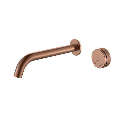 Смеситель скрытого монтажа для раковины BOHEME Tech 158/2-CB автоматический из стены Copper Brushed