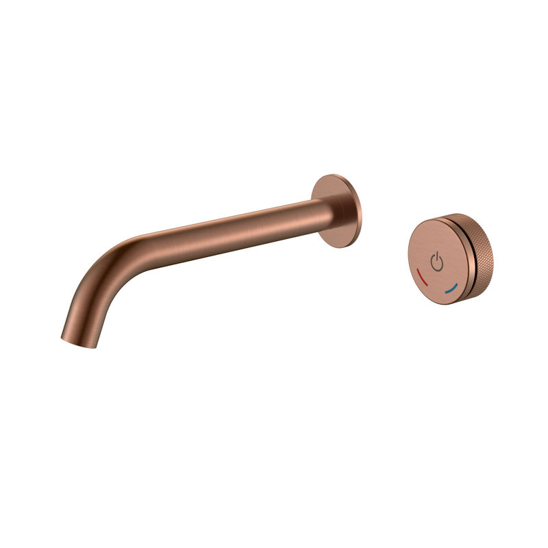 Смеситель скрытого монтажа для раковины BOHEME Tech 158/2-CB автоматический из стены Copper Brushed