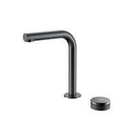 Смеситель скрытого монтажа для раковины BOHEME Tech 158-SGM автоматический Shine Gun Metal — 1