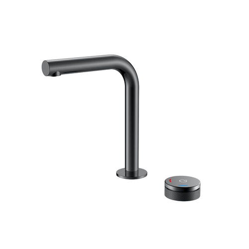 Смеситель скрытого монтажа для раковины BOHEME Tech 158-SGM автоматический Shine Gun Metal