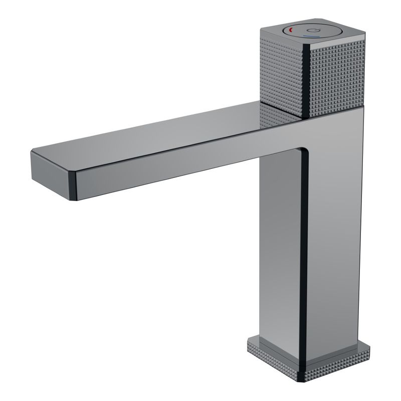 Смеситель для раковины BOHEME Quad 159-SGM автоматический Shine Gun Metal