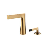 Смеситель скрытого монтажа для раковины BOHEME Duo 161-BR Bronze — 1