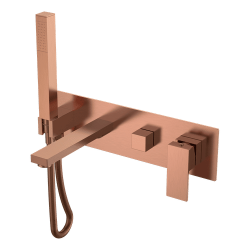 Душевой гарнитур скрытого монтажа BOHEME Qubic 474-2-CB Copper Brushed