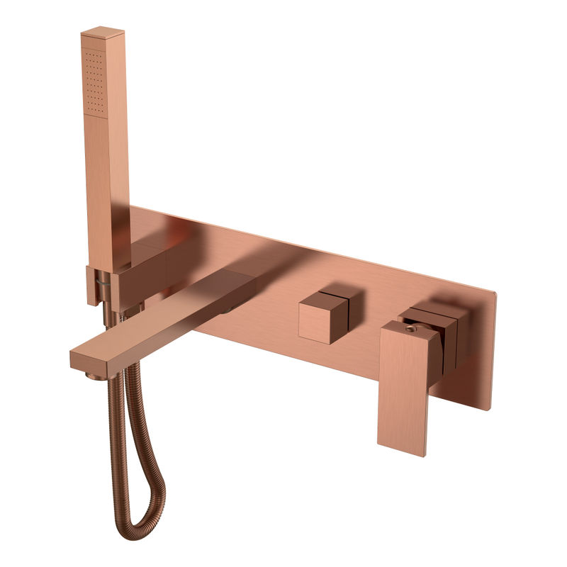 Душевой гарнитур скрытого монтажа BOHEME Qubic 474-2-CB Copper Brushed
