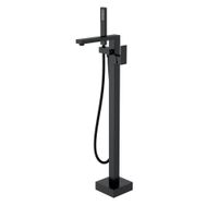 Смеситель для ванны BOHEME Qubic 479-B напольный Black — 1