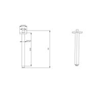 Кронштейн для верхнего душа BOHEME Qubic 629-QUBIC-CB Copper Brushed — 2