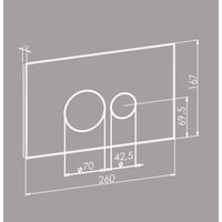 Кнопка для инсталляции, пластик Nikel Brush (для 666) — 2