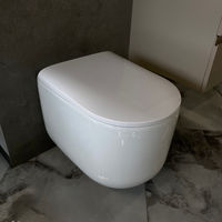 Flow подвесной унитаз глянец белый с крышкой — 7