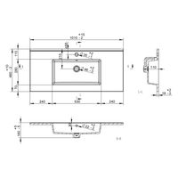 Раковина Brevita Lugo 100 см B-LUG100-01 белый — 3