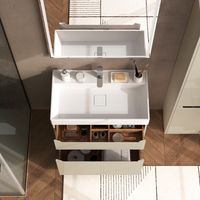 Тумба с раковиной BRIZ Мастер 65 + Вилис / 367 03-08065-17 00 БЕЖ+4610119204013 бежевый (глянец) — 4