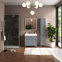 Тумба с раковиной BRIZ Мастер 80 + Вилис / 367 03-08080-17 00 СЕР+4610119205126 светло-серый (глянец) — 3