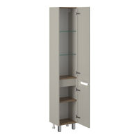Шкаф-пенал для ванной BRIZ Мастер 35 правый / 367 04-00035-00 02 БЕЖ бежевый (глянец) — 2