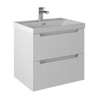 Тумба с раковиной BRIZ Страйп 60 + Пасс / 368 03-18060-23 00 БЕЛ+ПА-60 — 1