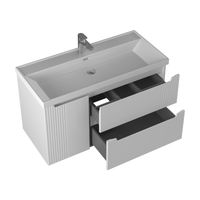 Тумба с раковиной BRIZ Страйп 100 + Пасс / 368 03-20100-23 00 БЕЛ+ПА-100 — 2