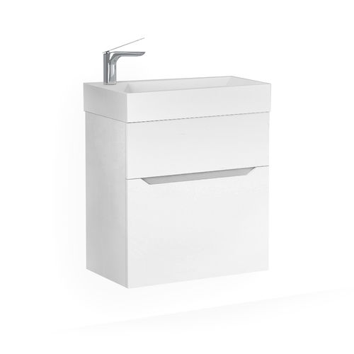 Тумба под раковину Raval Brik 55 подвесная Brk.01.55/P/W/RL белая
