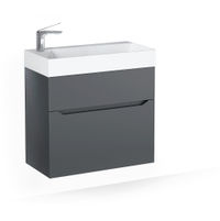 Тумба под раковину Raval Brik 65 подвесная Brk.01.65/P/A/RL антрацит — 1