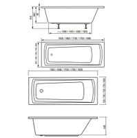 Акриловая ванна Ravak Domino Plus C631R00000 170х75 белая — 3