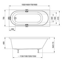 Акриловая ванна Ravak Sonata II C634R00000 160х70 белая — 5