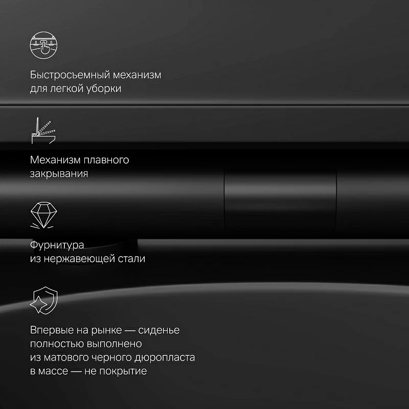 Унитаз подвесной AM.PM Spirit V2.0 C701700MBSC черный мат.